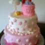 Torta cigüeña y bebe en cunita, deco 3D