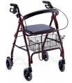 Andador de Aluminio con Asiento, Respaldo y Canasto Okle Medical Equipment KY9144L