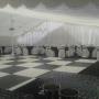 carpa cielo plizado,pista de baile y mobiliario