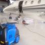 Limpieza de avioneta a vapor
