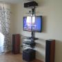 Mueble para tv con 4 repisas de vidrio